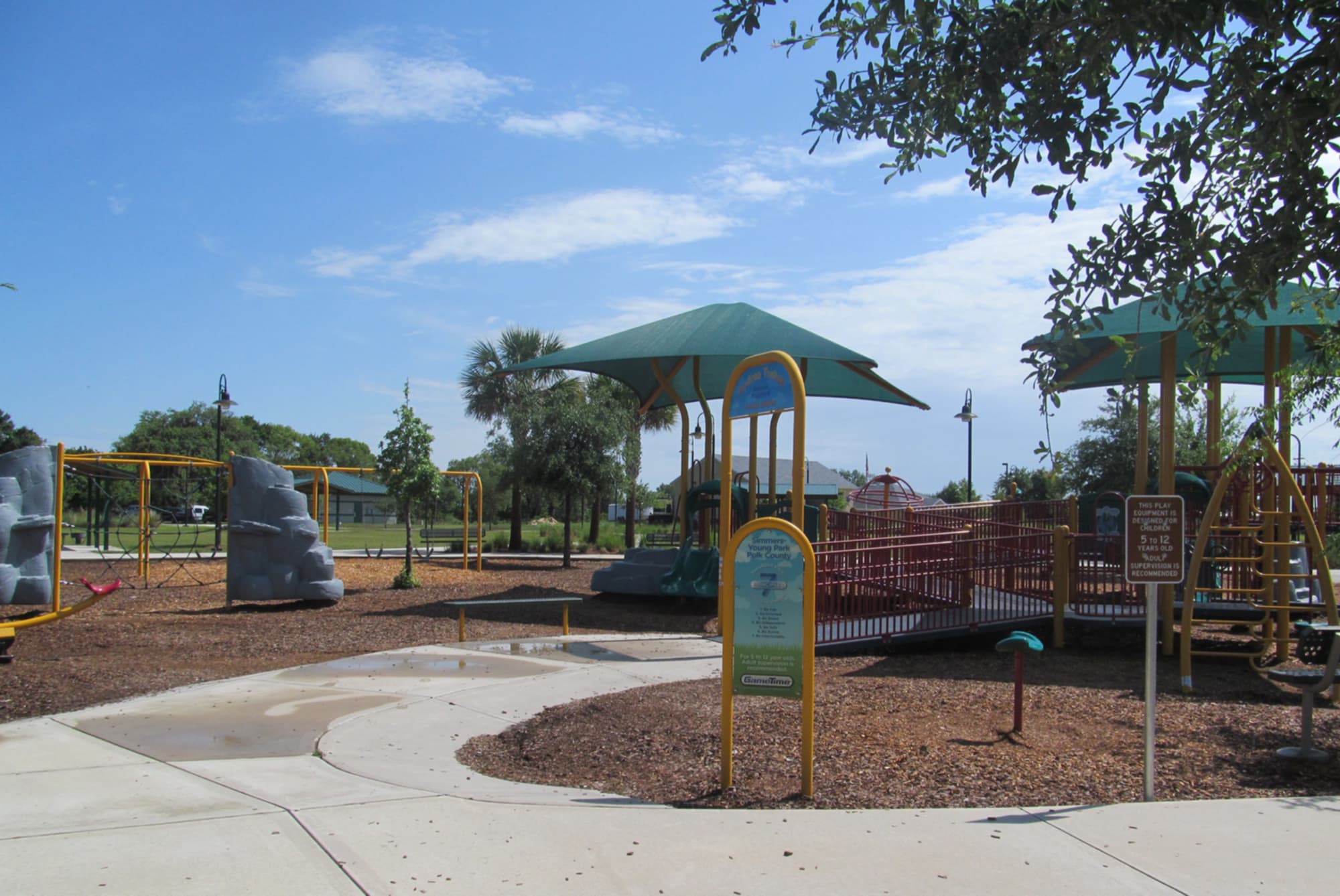 Playground area at Simmers-Young Park in Winter Haven, FL