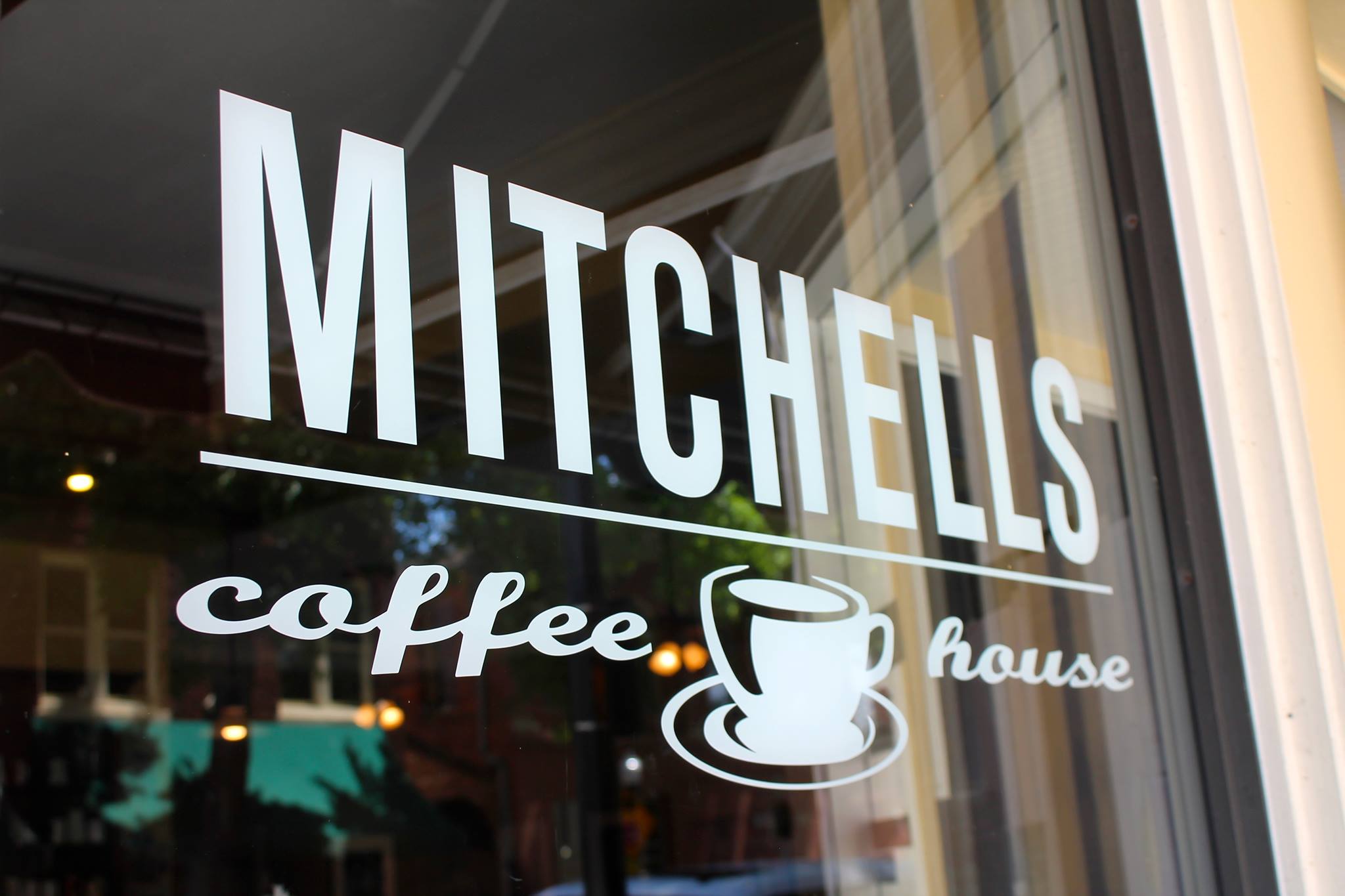 Mitchell's Coffee House store window