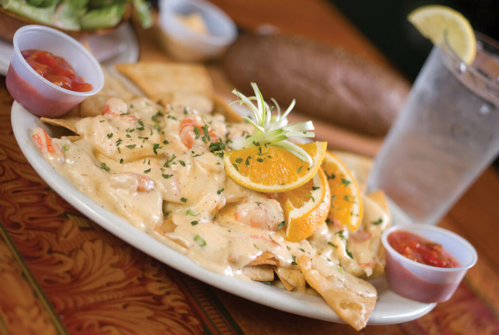 seafood nachos at Cherry Pocket Steak & Seafood Shak in Lake Wales