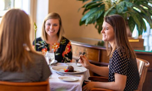 3 women eating dessert at Terrace Grille in Lakeland, FL