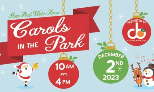 2023 Carols in the park poster