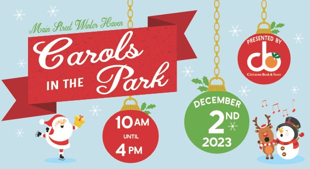 2023 Carols in the park poster