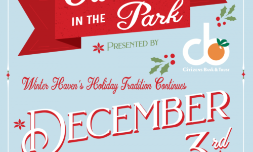 Carols in the park event poster