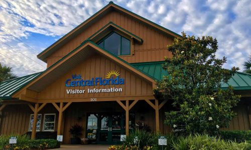 Front entrance of Central Florida's Visitor Information Center in Davenport, FL