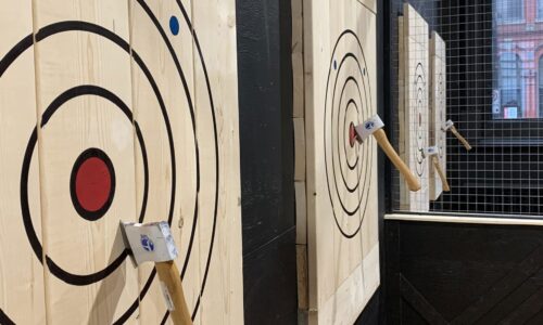 3 lanes at AX-Caliber Axe Venue in downtown Lakeland