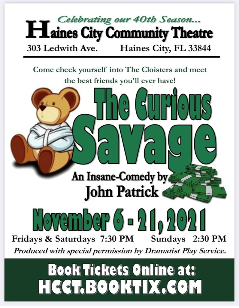 Poster for the Curious Savage play