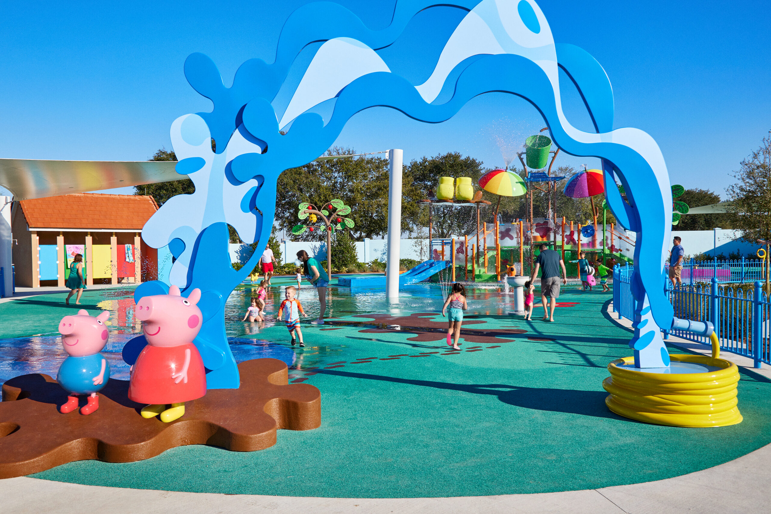 Muddy Puddles Splash Pad at Peppa Pig Theme Park