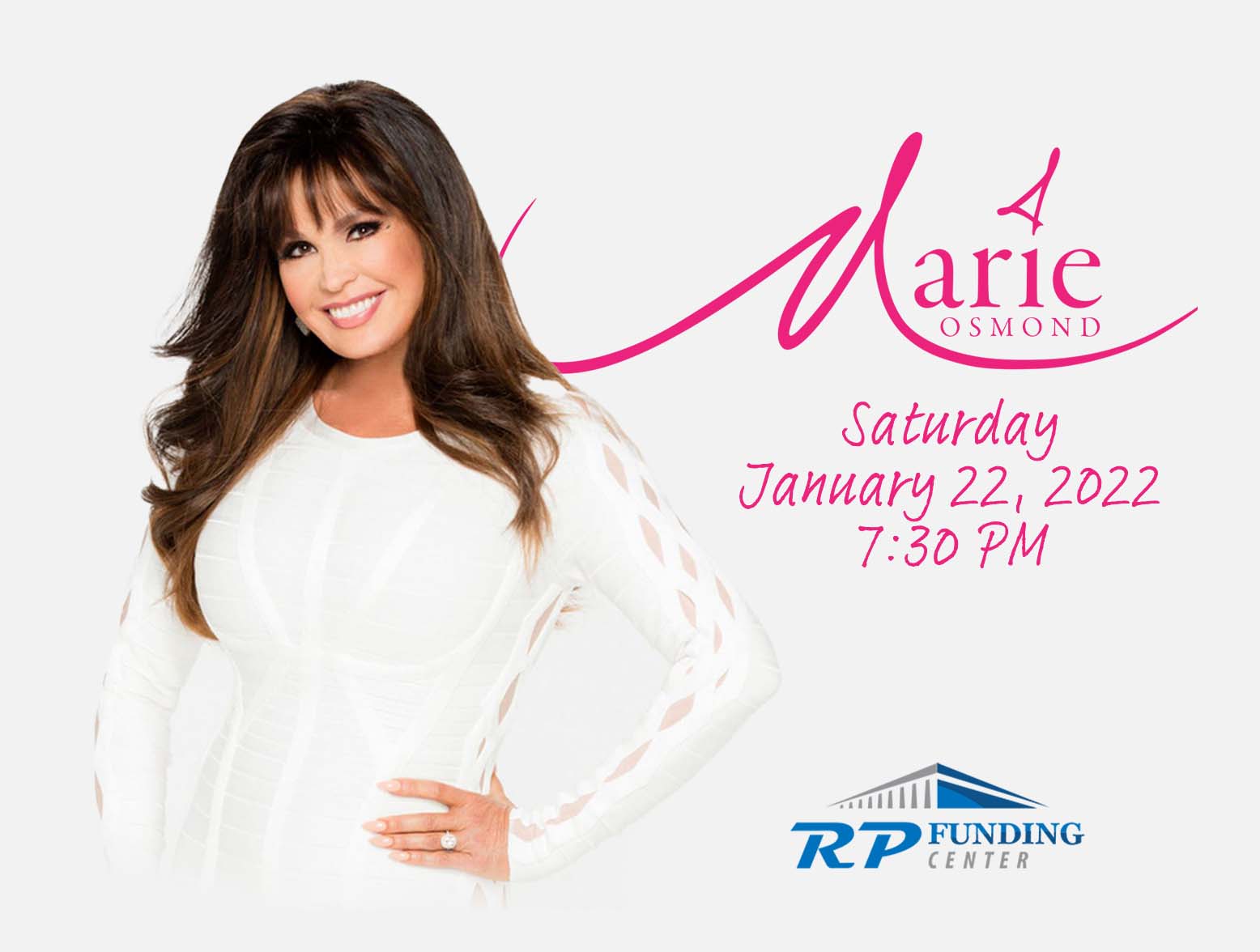 Marie Osmond in White with Lakeland Show Details