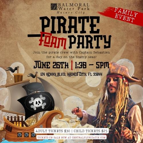 Pirate Family Foam Party at Balmoral Ad