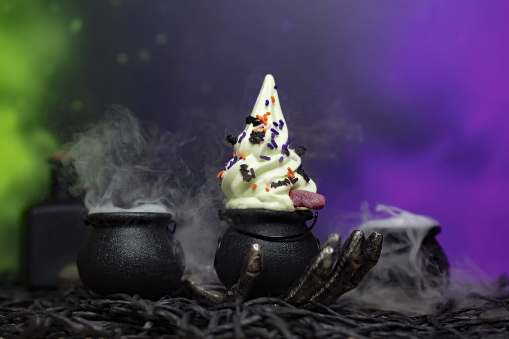 Witches brew soft serve ice cream at LEGOLAND's brick or treat event