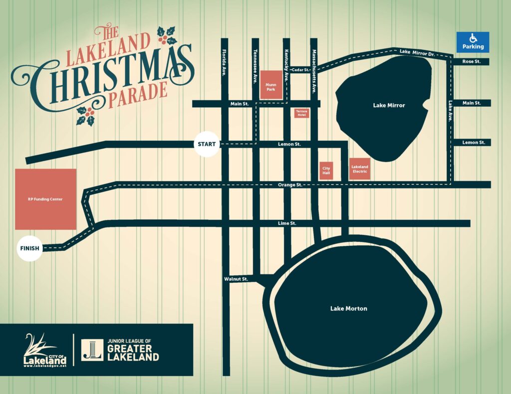 Lakeland Christmas Parade map
