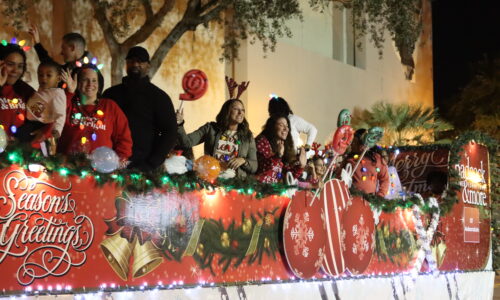 Float at the Lakeland Christmas Parade 2023