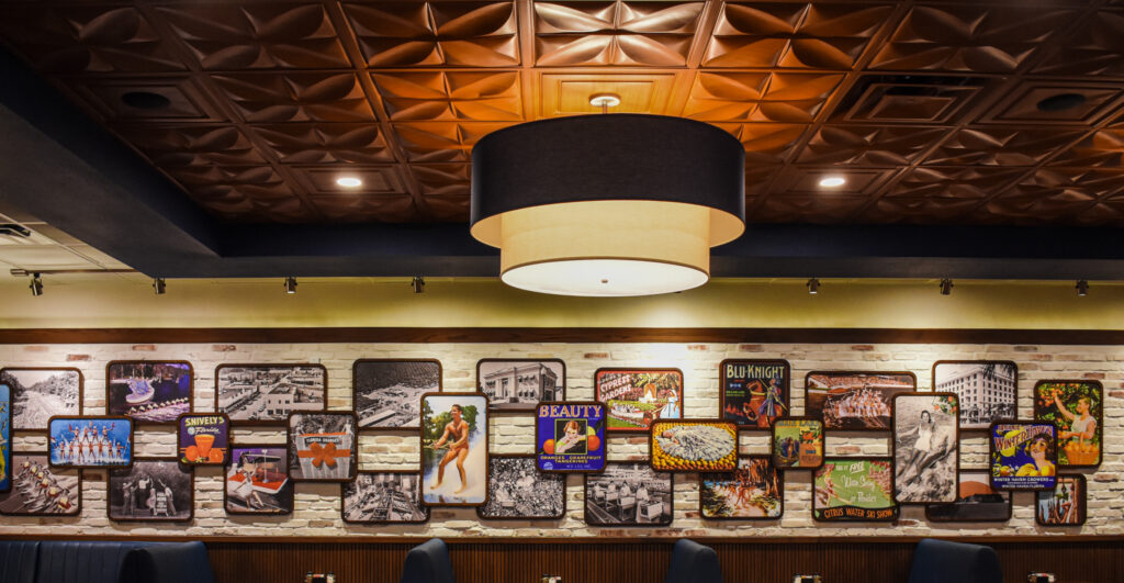 Local photo wall inside Lucille's American Café in Winter Haven FL