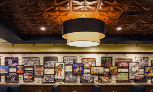 Local photo wall inside Lucille's American Café in Winter Haven FL