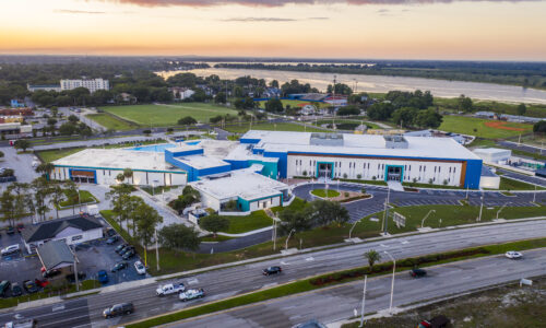 Aerial image of the AdventHealth Fieldhouse in Winter Haven
