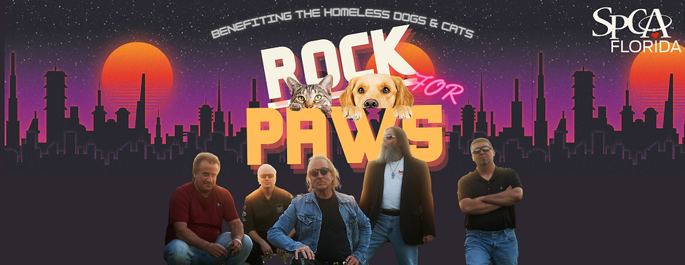 rock for paws event poster