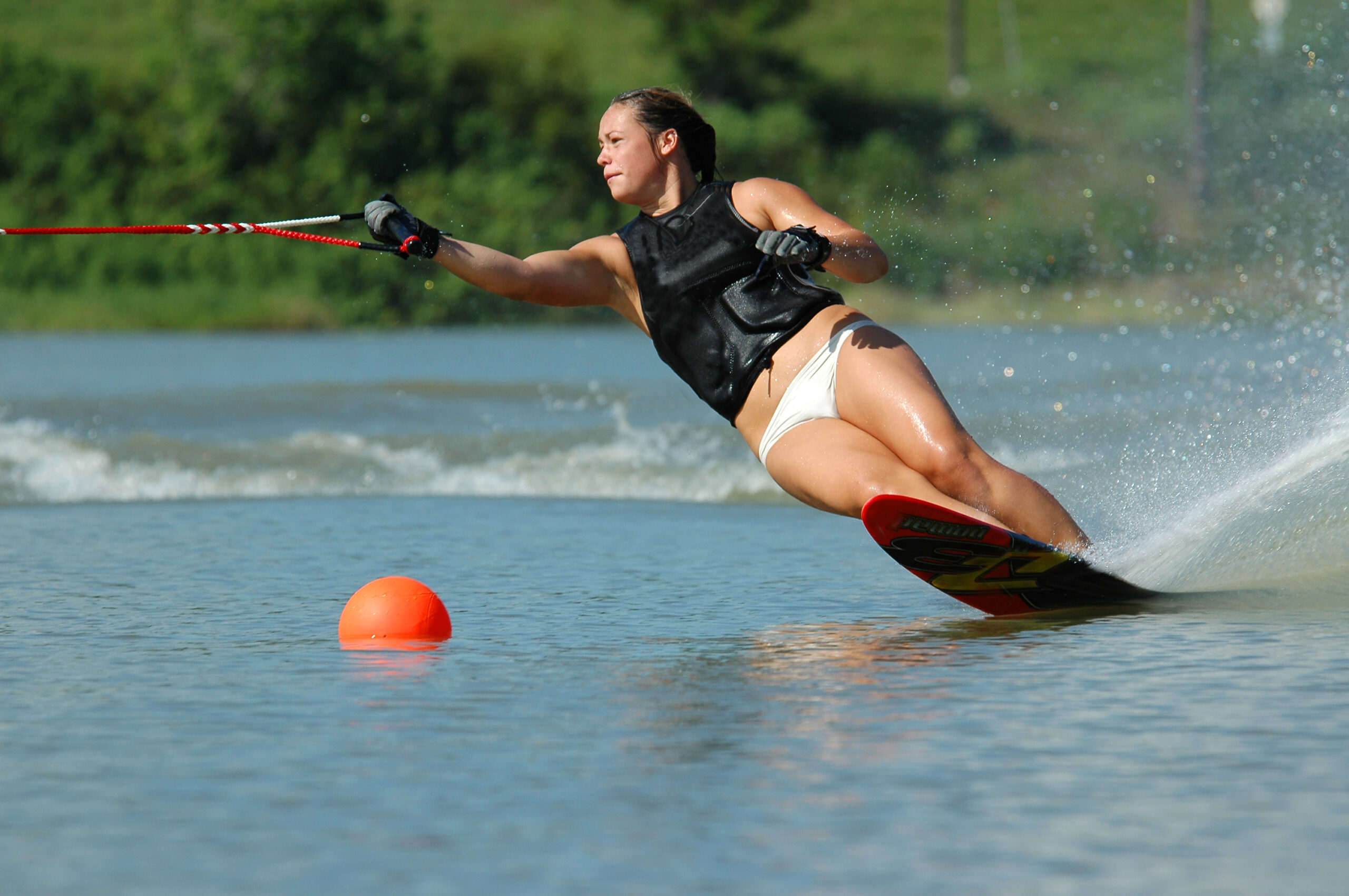 Girl water skiing