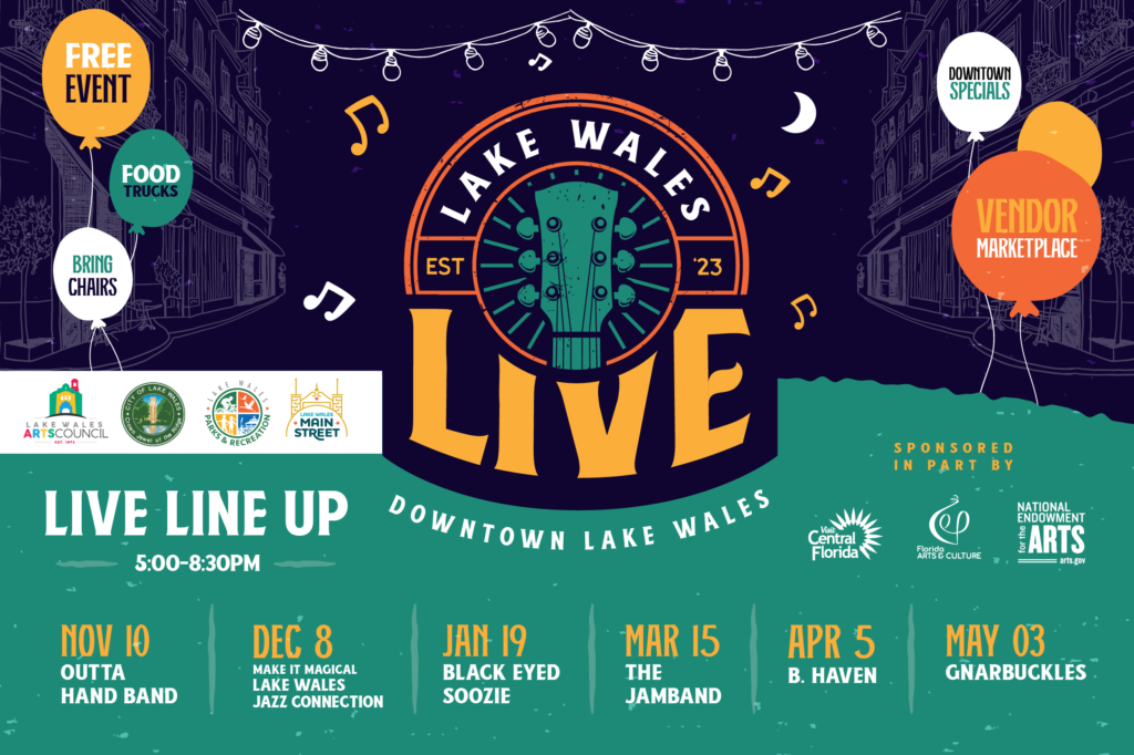 Event graphic for Lake Wales live.