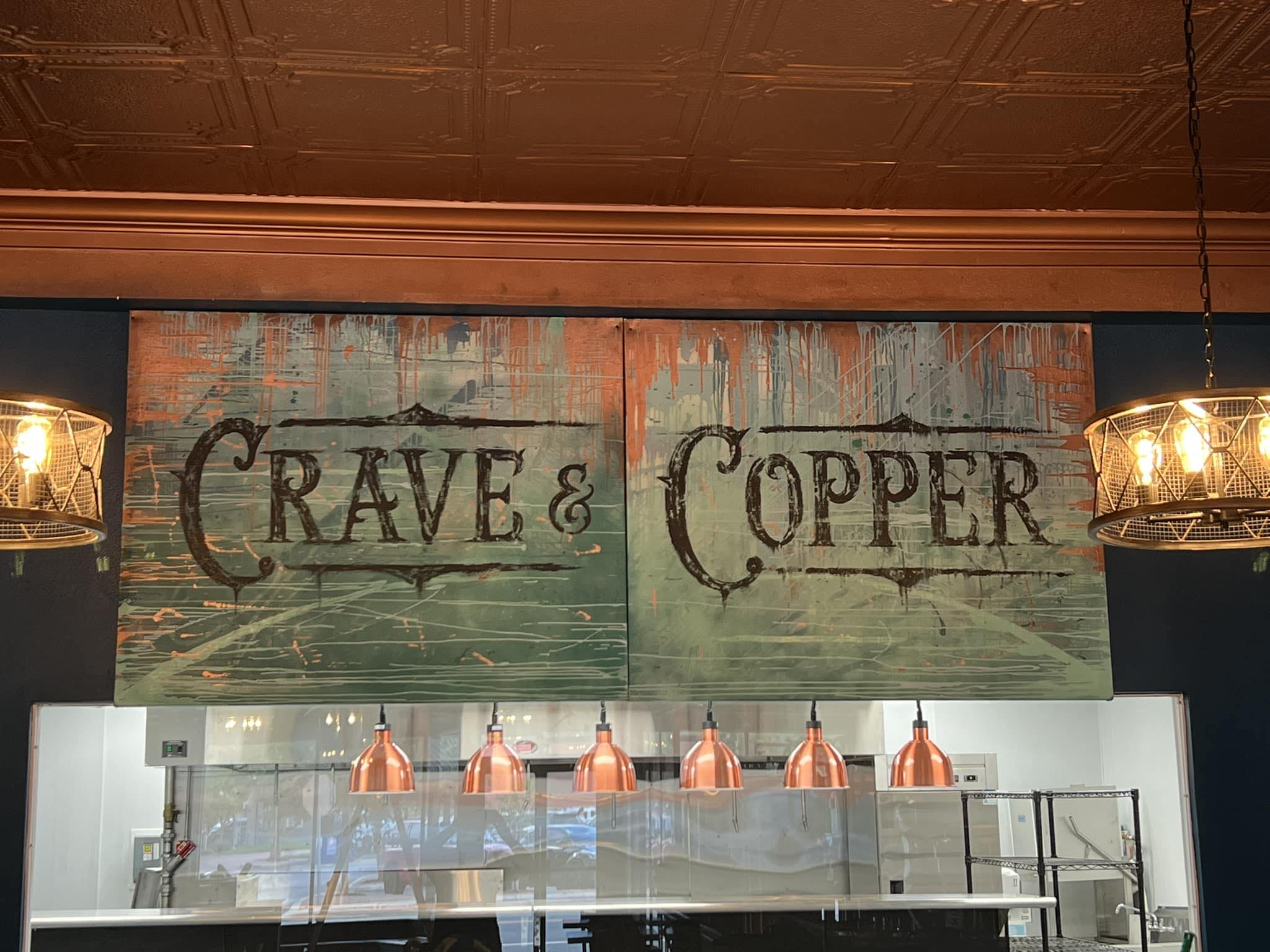 Crave & Copper sign.