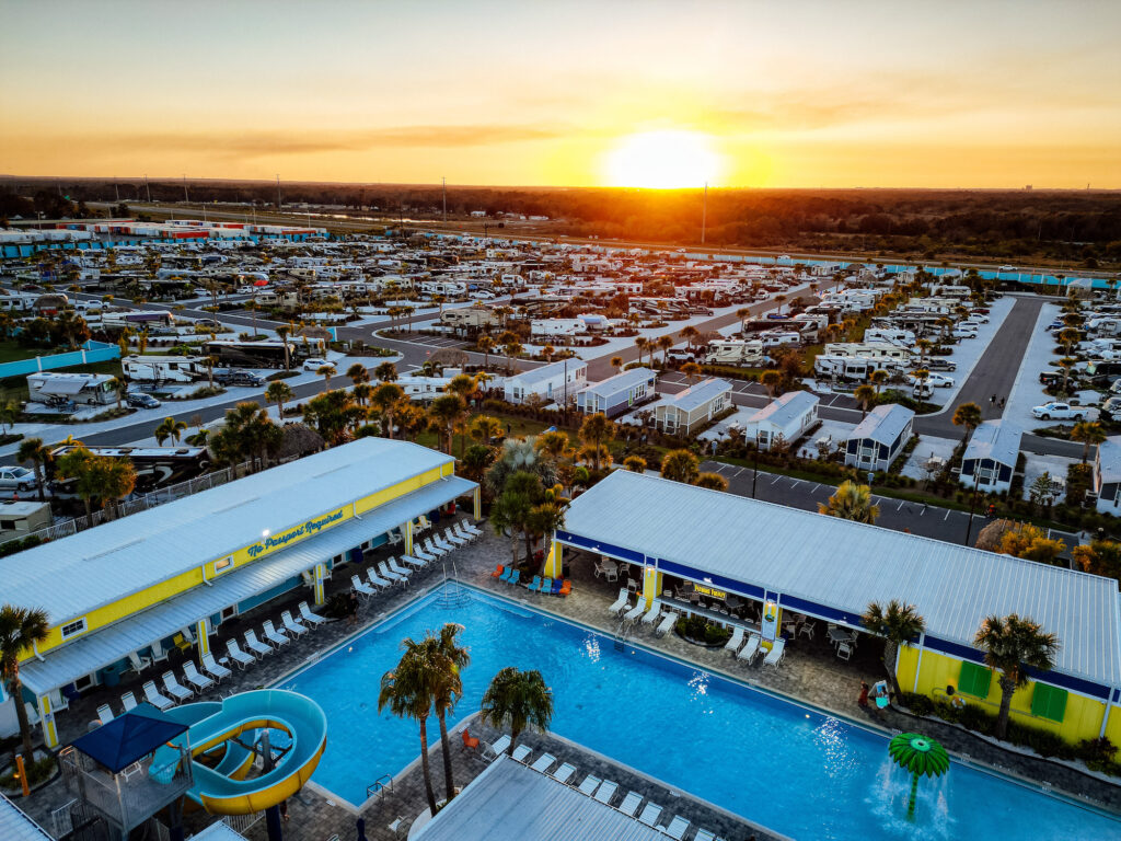 Drone image of Camp Margaritaville