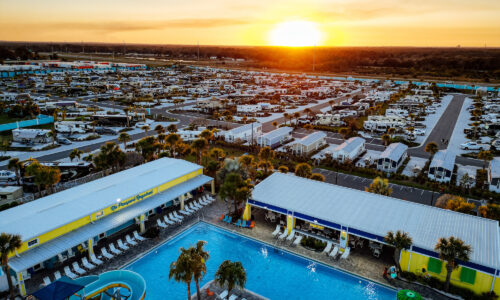 Drone image of Camp Margaritaville