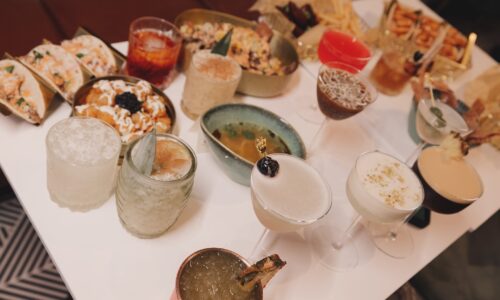 Spread of food and drinks at Sauvage in Winter Haven