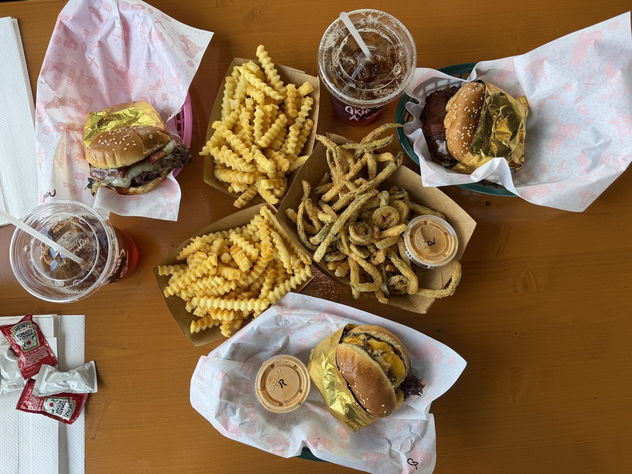 Grievous Angel burgers and fries